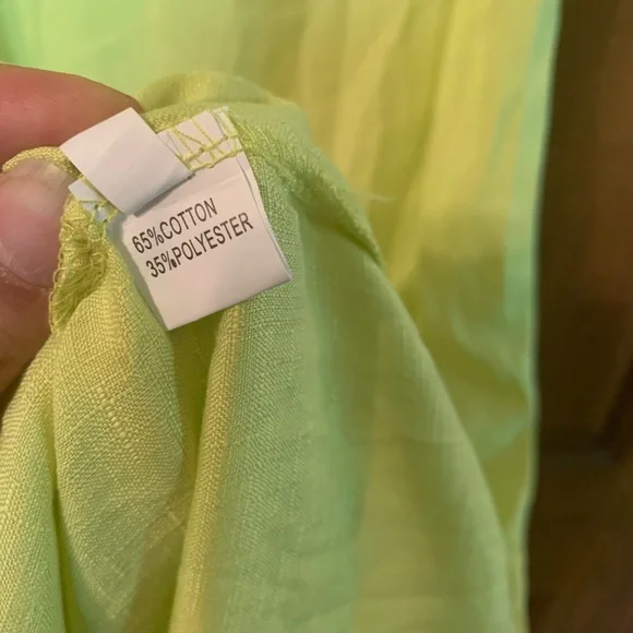 INC Yellow Linen Maxi Dress. Medium. NWT. - Picture 5 of 6